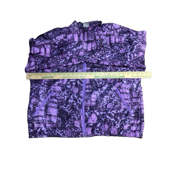 ACTIVE SWISS DESIGN Vintage Retro Full Zip Windbreaker Jacket Purple Large - Picture 9 of 10